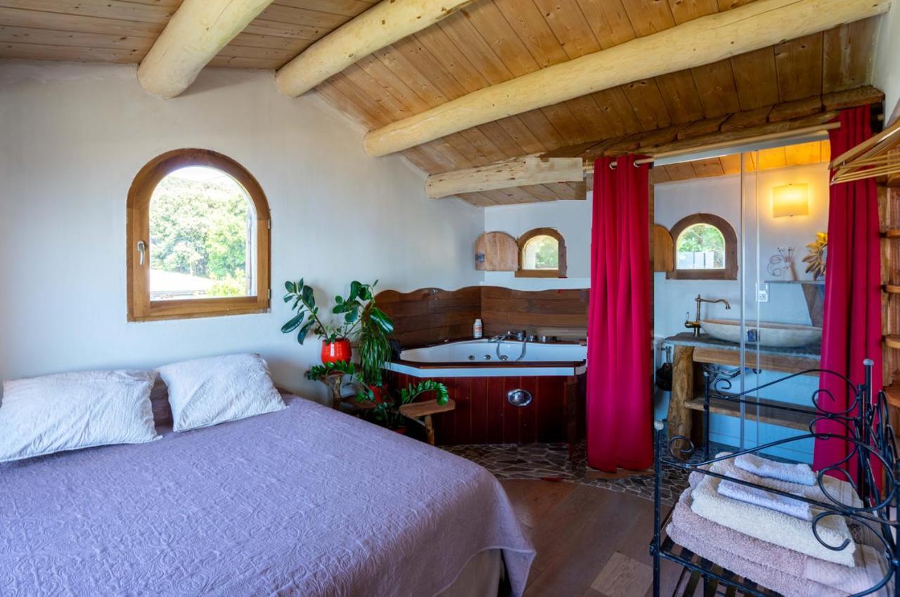 Coin De Paradis Vue Dominante Sur Mer, Montagne Et Tour Genoise Avec Jacuzzi Pino Exteriér fotografie
